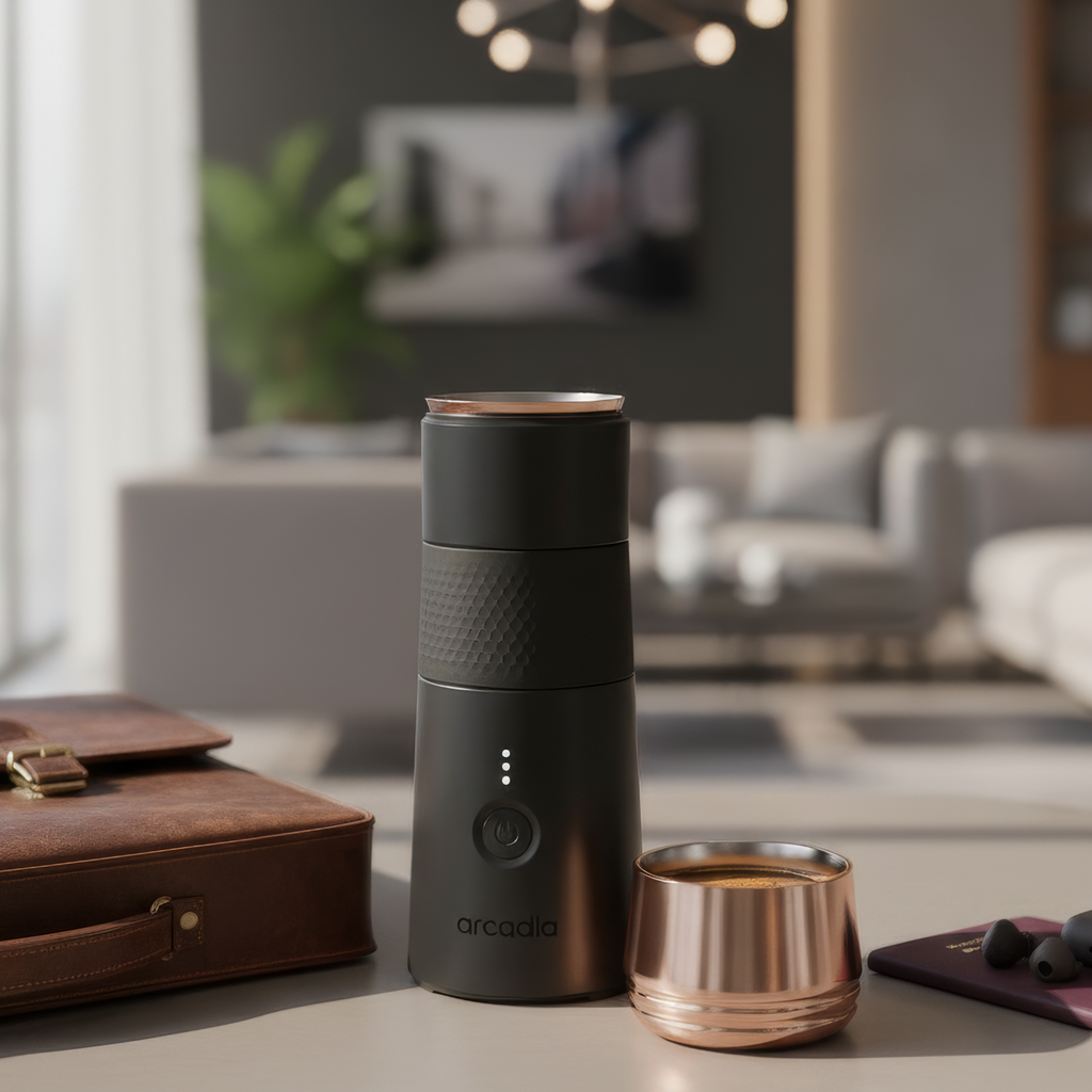 Arcadia Go Portable Rechargeable Turkish Coffee Maker, Black